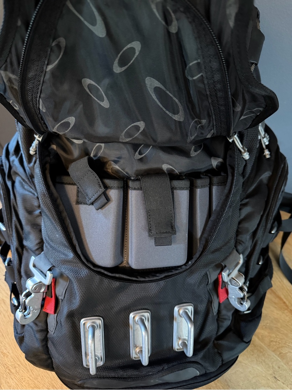 Oakley Black Tactical Backpack with Silver Hardware - Picture 13 of 14